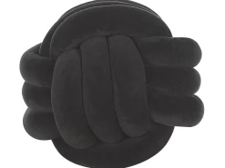 New Beliani Musta Samettinen Solmutyyny O 30 Cm Malni