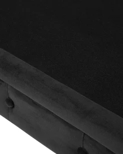 Nojatuolit<Beliani Musta Samettiverhoiltu Nojatuoli Chesterfield