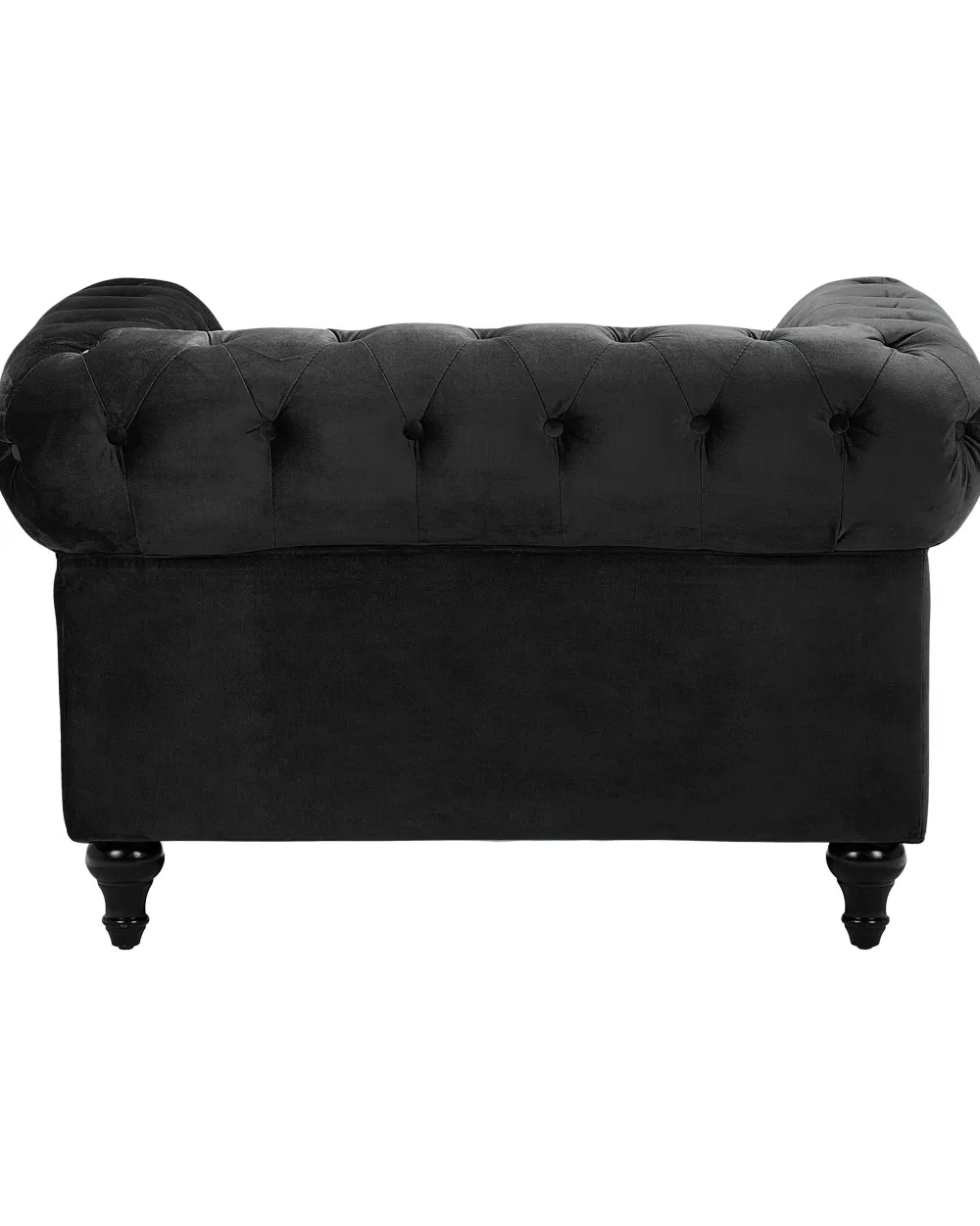 Nojatuolit<Beliani Musta Samettiverhoiltu Nojatuoli Chesterfield