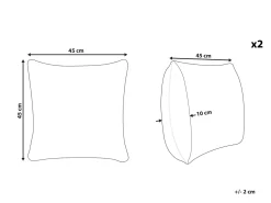 Tekstiilit<Beliani Mustavalkoinen Keinoturkis Koristetyynysetti 45 X 45 Cm 2 Kpl Rubrum