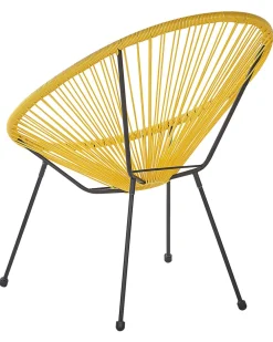 Ulkokalusteet<Beliani Narutuoli Polyrottinki Keltainen 2 Kpl Acapulco Ii