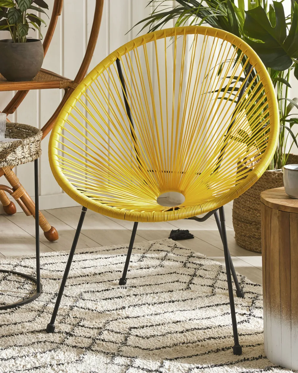 Outlet Beliani Narutuoli Polyrottinki Keltainen Acapulco Ii