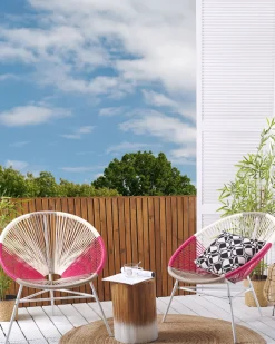 Ulkokalusteet<Beliani Narutuoli Polyrottinki Monivarinen Fuksia 2 Kpl Acapulco