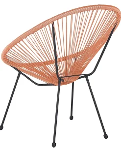 Ulkokalusteet<Beliani Narutuoli Polyrottinki Oranssi 2 Kpl Acapulco Ii