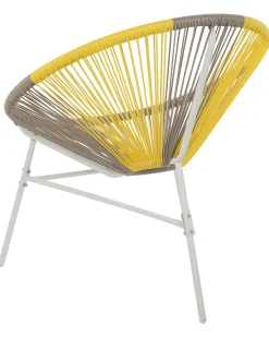 Ulkokalusteet<Beliani Narutuoli Polyrottinki Ruskeanharmaa/Keltainen 2 Kpl Acapulco