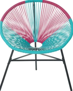 Ulkokalusteet<Beliani Narutuoli Polyrottinki Turkoosi/Pinkki 2 Kpl Acapulco