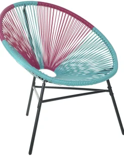 Ulkokalusteet<Beliani Narutuoli Polyrottinki Turkoosi/Pinkki 2 Kpl Acapulco