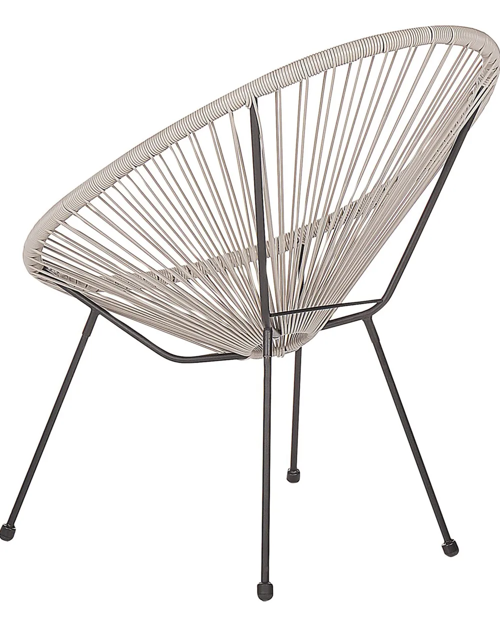 Fashion Beliani Narutuoli Polyrottinki Vaaleanharmaa 2 Kpl Acapulco Ii