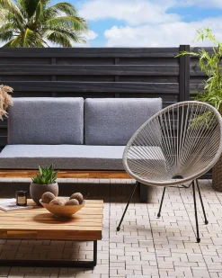 Ulkokalusteet<Beliani Narutuoli Polyrottinki Vaaleanharmaa Acapulco Ii