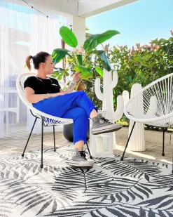 Ulkokalusteet<Beliani Narutuoli Polyrottinki Valkoinen 2 Kpl Acapulco Ii