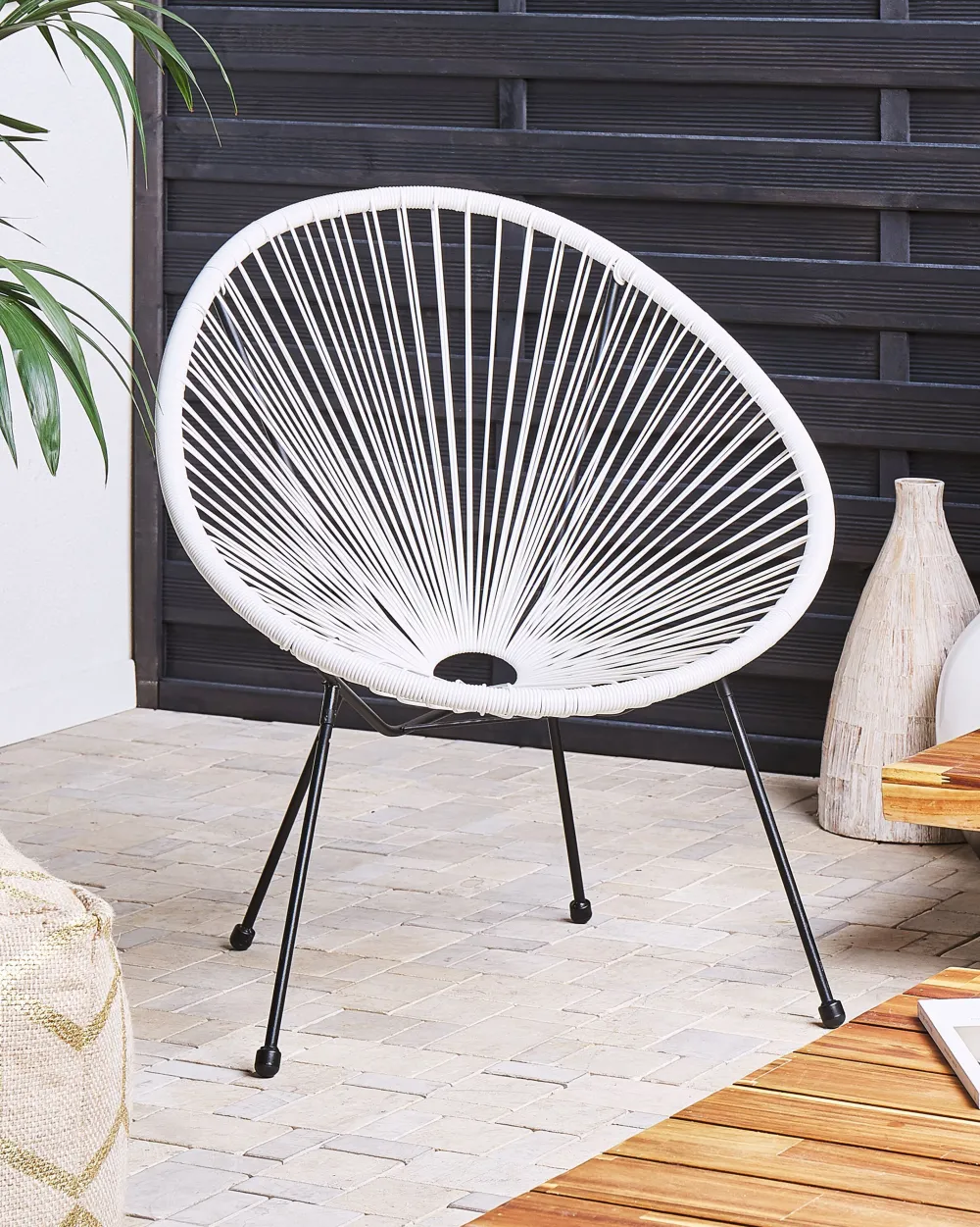 Ulkokalusteet<Beliani Narutuoli Polyrottinki Valkoinen 2 Kpl Acapulco Ii