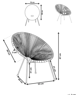 Ulkokalusteet<Beliani Narutuoli Polyrottinki Vihrea Acapulco Ii