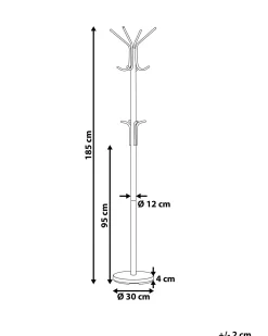 Shop Beliani Naulakko Ruostumaton Teras 12 Koukkua Hopea Claxton