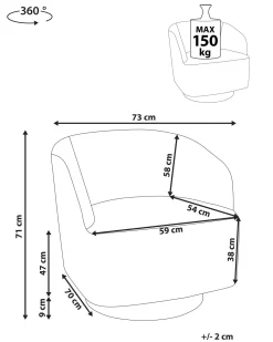 Nojatuolit<Beliani Nojatuoli Buklee Valkoinen Lavik