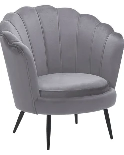 Cheap Beliani Nojatuoli Harmaa Sametti Lovikka