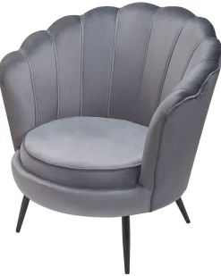 Cheap Beliani Nojatuoli Harmaa Sametti Lovikka