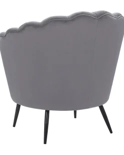 Cheap Beliani Nojatuoli Harmaa Sametti Lovikka