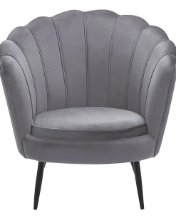 Cheap Beliani Nojatuoli Harmaa Sametti Lovikka