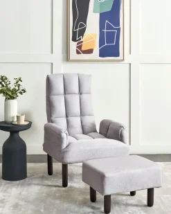 Cheap Beliani Nojatuoli Ja Rahi Harmaa Oland