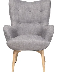 Nojatuolit<Beliani Nojatuoli Ja Rahi Harmaanruskea Vejle