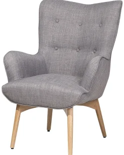 Nojatuolit<Beliani Nojatuoli Ja Rahi Harmaanruskea Vejle