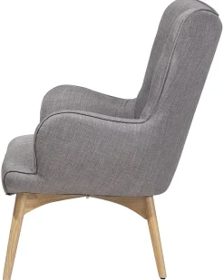 Nojatuolit<Beliani Nojatuoli Ja Rahi Harmaanruskea Vejle