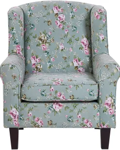 Fashion Beliani Nojatuoli Ja Rahi Kukkakuvioinen Vihrea Hamar