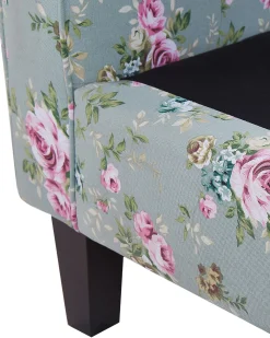 Fashion Beliani Nojatuoli Ja Rahi Kukkakuvioinen Vihrea Hamar