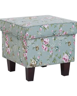 Fashion Beliani Nojatuoli Ja Rahi Kukkakuvioinen Vihrea Hamar