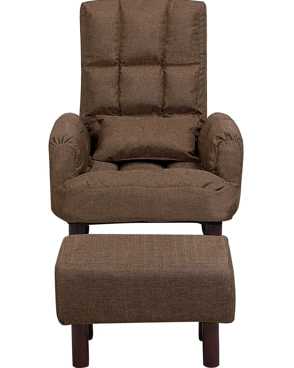 Nojatuolit<Beliani Nojatuoli Ja Rahi Ruskea Oland