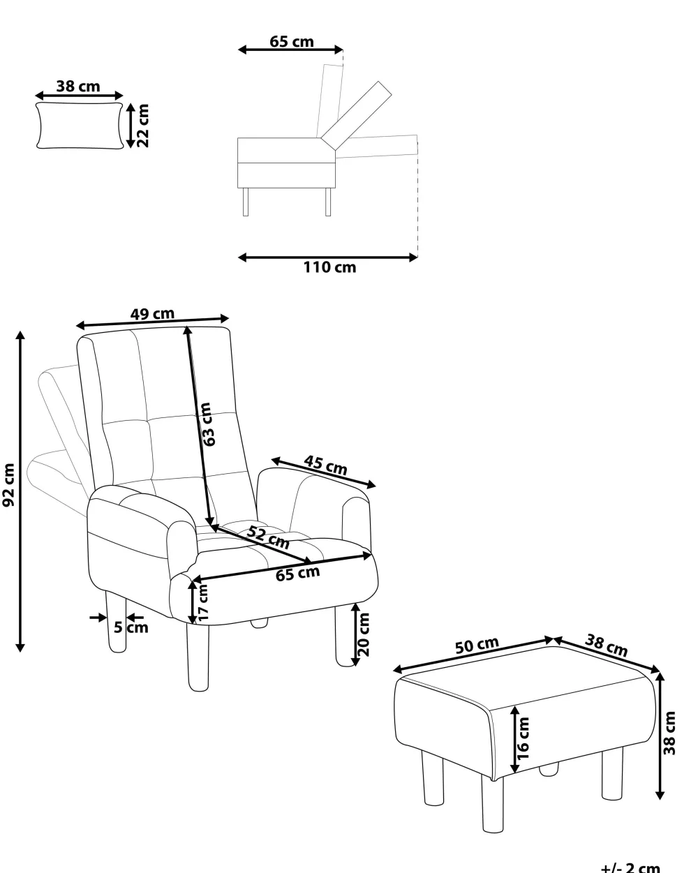Nojatuolit<Beliani Nojatuoli Ja Rahi Ruskea Oland