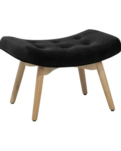 Nojatuolit<Beliani Nojatuoli Ja Rahi Samettinen Musta Vejle