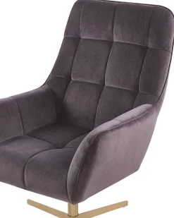 Nojatuolit<Beliani Nojatuoli Ja Rahi Samettinen Harmaa Molle