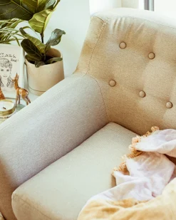 Cheap Beliani Nojatuoli Kangas Beige Motala