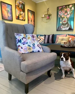 Online Beliani Nojatuoli Kangas Harmaa Alta