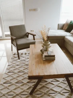 Store Beliani Nojatuoli Kangas Harmaa Asnes