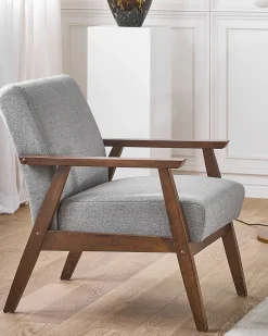 Store Beliani Nojatuoli Kangas Harmaa Asnes