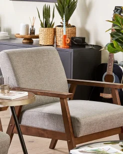 Store Beliani Nojatuoli Kangas Harmaa Asnes