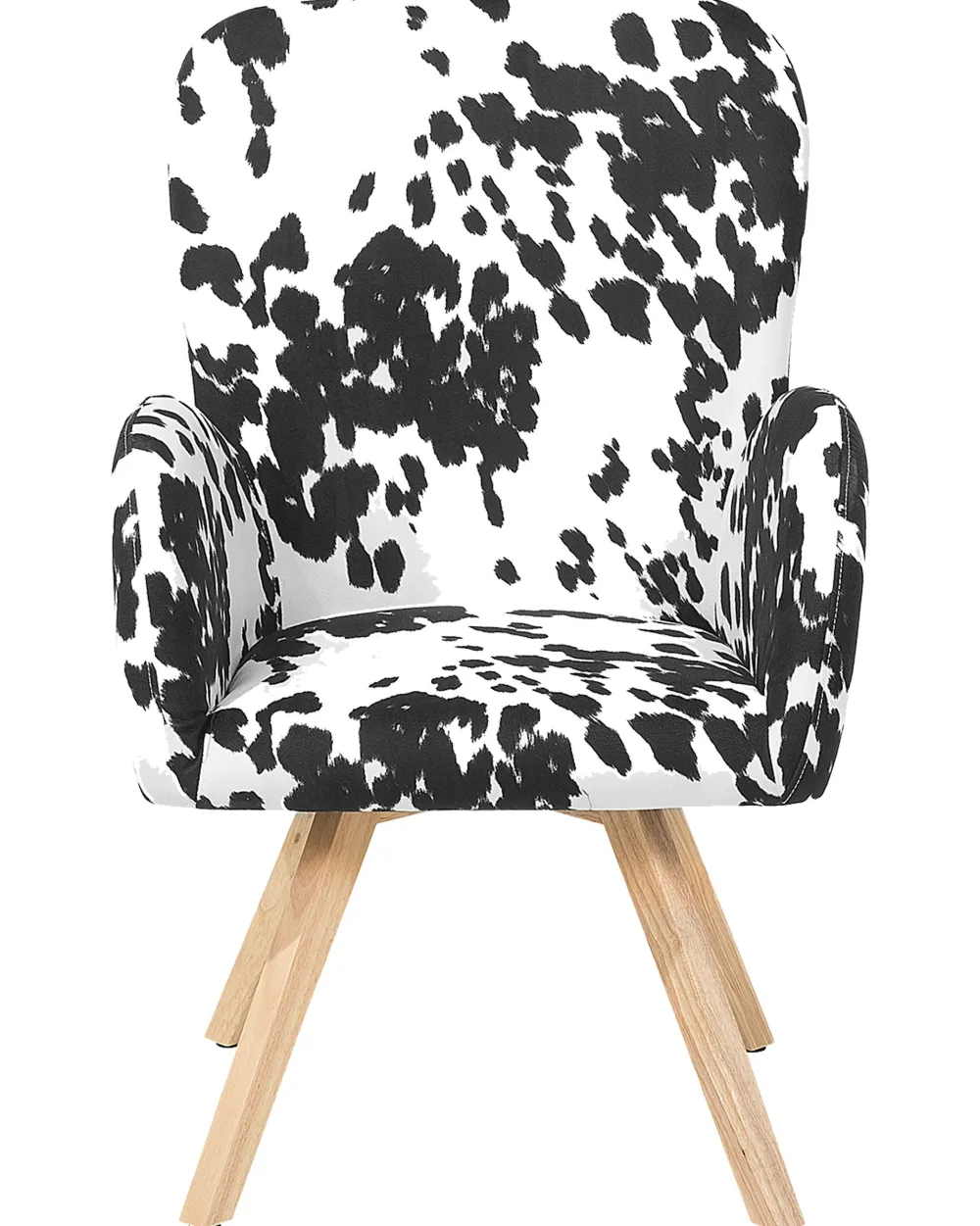 Nojatuolit<Beliani Nojatuoli Kangas Musta/Valkoinen Bjarn