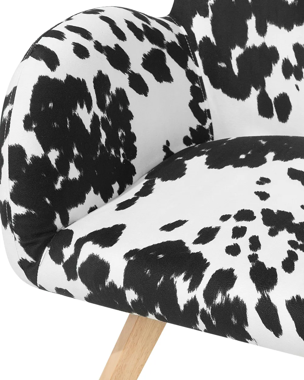 Nojatuolit<Beliani Nojatuoli Kangas Musta/Valkoinen Bjarn