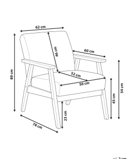 Store Beliani Nojatuoli Kangas Ruskea Asnes