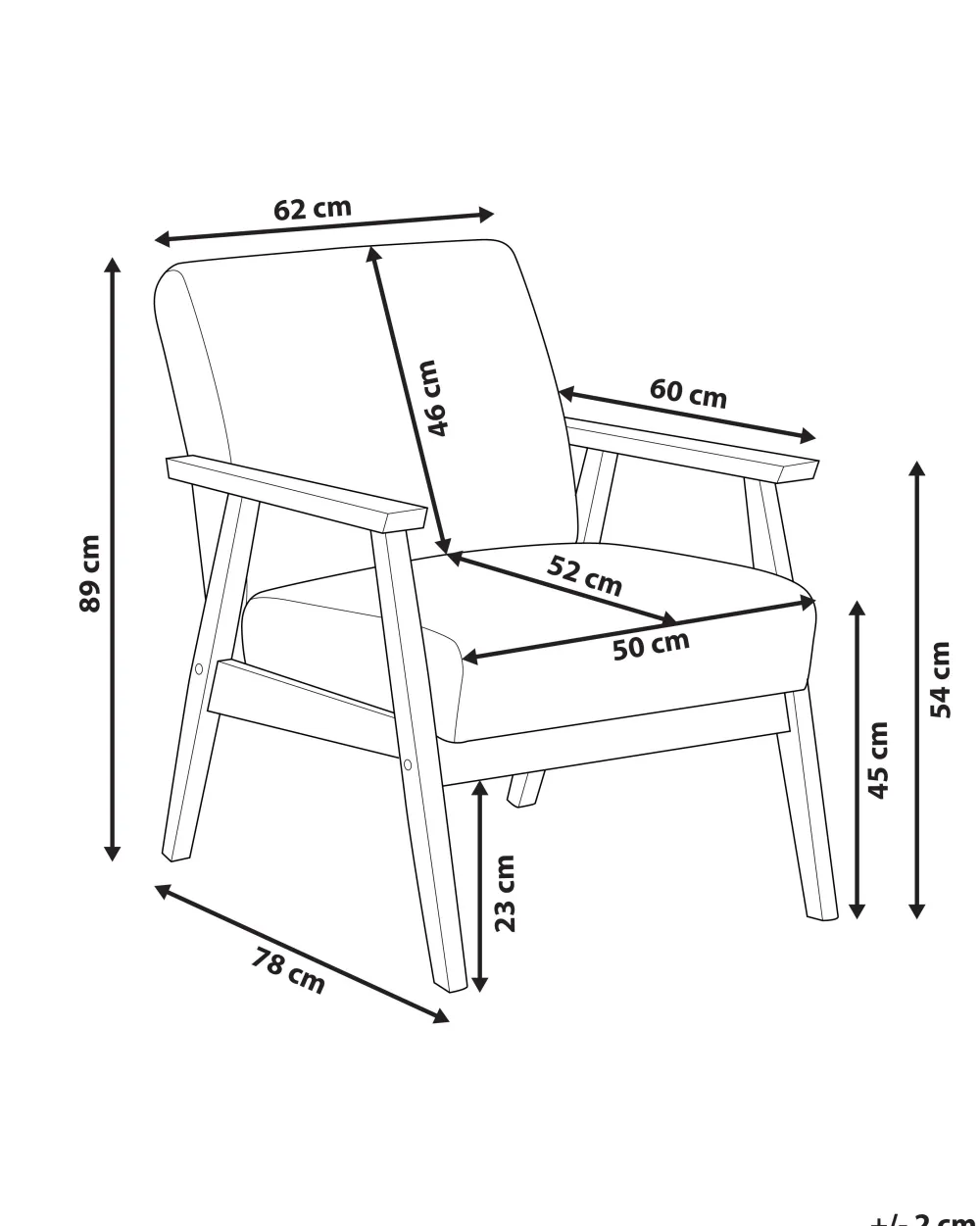 Store Beliani Nojatuoli Kangas Ruskea Asnes