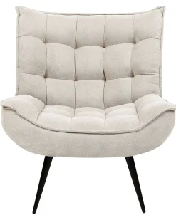 Cheap Beliani Nojatuoli Kangas Vaalea Beige Alvesta