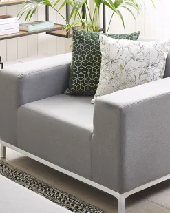 Clearance Beliani Nojatuoli Kangas Vaaleanharmaa/Valkoinen 2 Kpl Rovigo