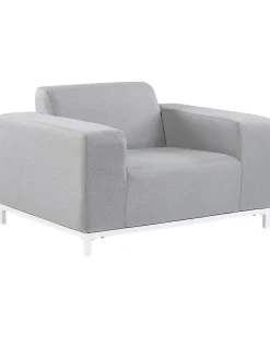 Clearance Beliani Nojatuoli Kangas Vaaleanharmaa/Valkoinen 2 Kpl Rovigo