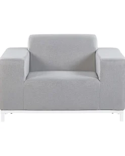 Clearance Beliani Nojatuoli Kangas Vaaleanharmaa/Valkoinen 2 Kpl Rovigo