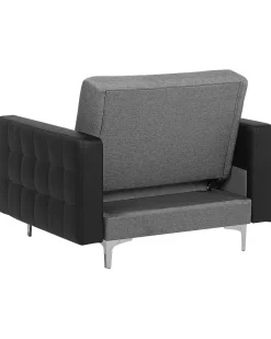 Hot Beliani Nojatuoli Kangas Vaaleanharmaa/Musta Aberdeen