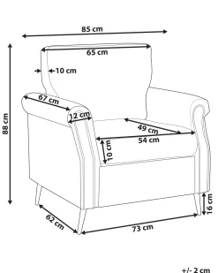 Store Beliani Nojatuoli Kangas Vaaleanharmaa Vietas