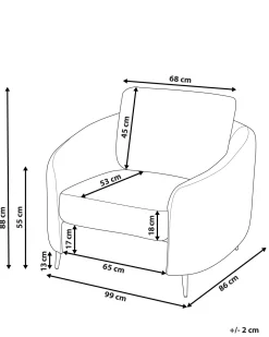 Outlet Beliani Nojatuoli Kangas Vaaleanpunainen Trosa