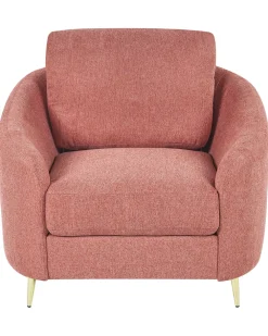 Outlet Beliani Nojatuoli Kangas Vaaleanpunainen Trosa